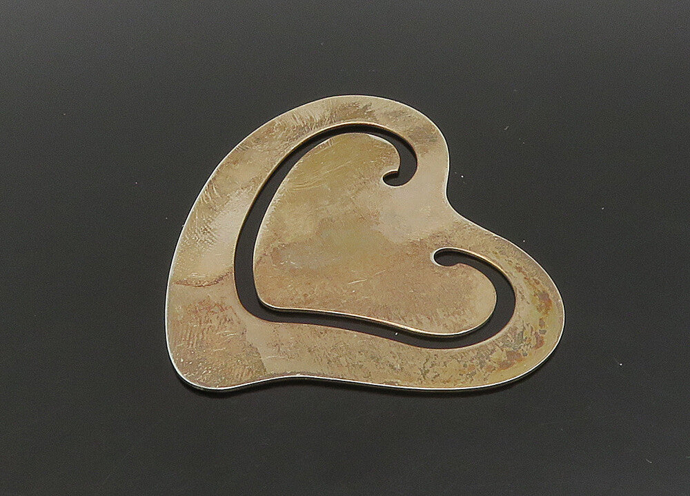 TIFFANY & CO. 925 Sterling Silver  Vintage Love Heart Book Mark  TR3131