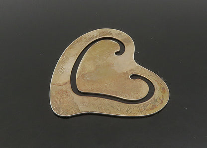 TIFFANY & CO. 925 Sterling Silver  Vintage Love Heart Book Mark  TR3131
