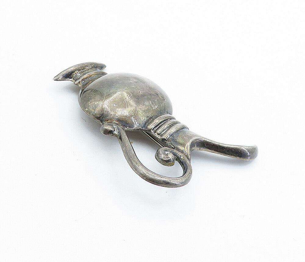 MEXICO 925 Sterling Silver  Vintage Dark Tone Water Pitcher Brooch Pin  BP2501
