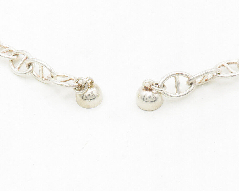 925 Sterling Silver  Shiny Magnetic Closure Anchor Link Chain Necklace  NE2706