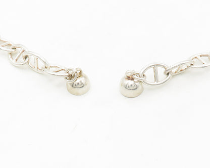 925 Sterling Silver  Shiny Magnetic Closure Anchor Link Chain Necklace  NE2706