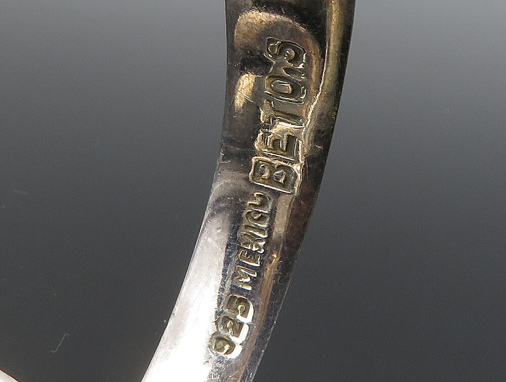 BETO MEXICO 925 Silver  Vintage Modernist Swirl Bypass Bangle Bracelet  BT9457