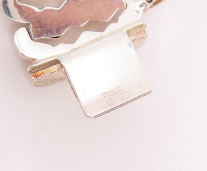 925 Sterling Silver Vintage Bracelet Classic Woven Geometric Ladder Link BT11822