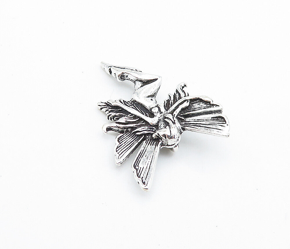 925 Sterling Silver  Vintage Shiny Flying Fairly Lady Motif Pendant  PT5425