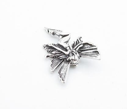 925 Sterling Silver  Vintage Shiny Flying Fairly Lady Motif Pendant  PT5425
