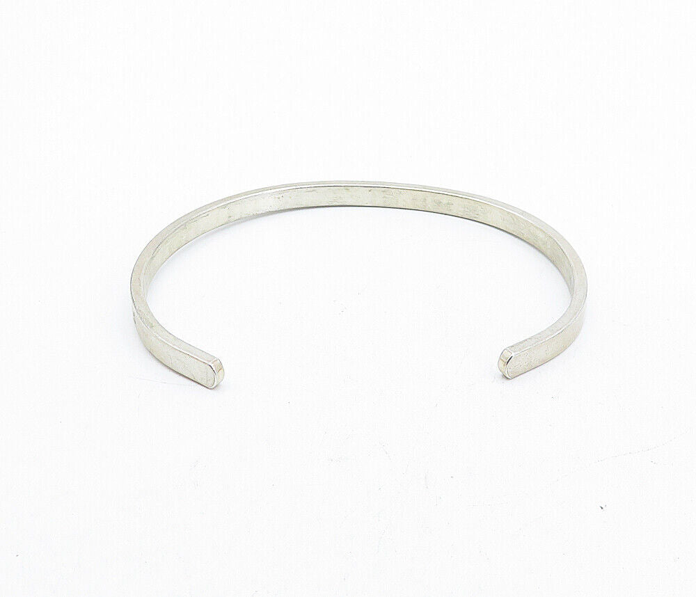 925 Sterling Silver  Believe In Your Dreams Etched Thin Cuff Bracelet  BT1485