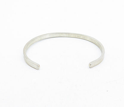 925 Sterling Silver  Believe In Your Dreams Etched Thin Cuff Bracelet  BT1485