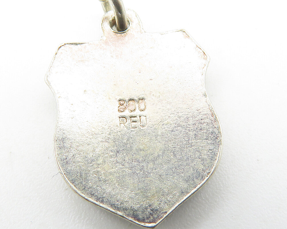 925 Sterling Silver  Vintage Enamel Coated Ludwigsburg Germany Pendant  PT8511