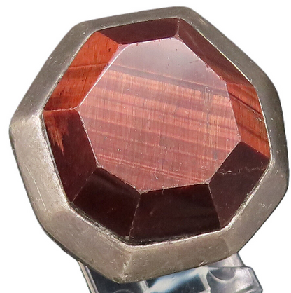 SILPADA 925 Silver  Vintage Tiger's Eye Octagon Shaped Ring Sz 8  RG25813