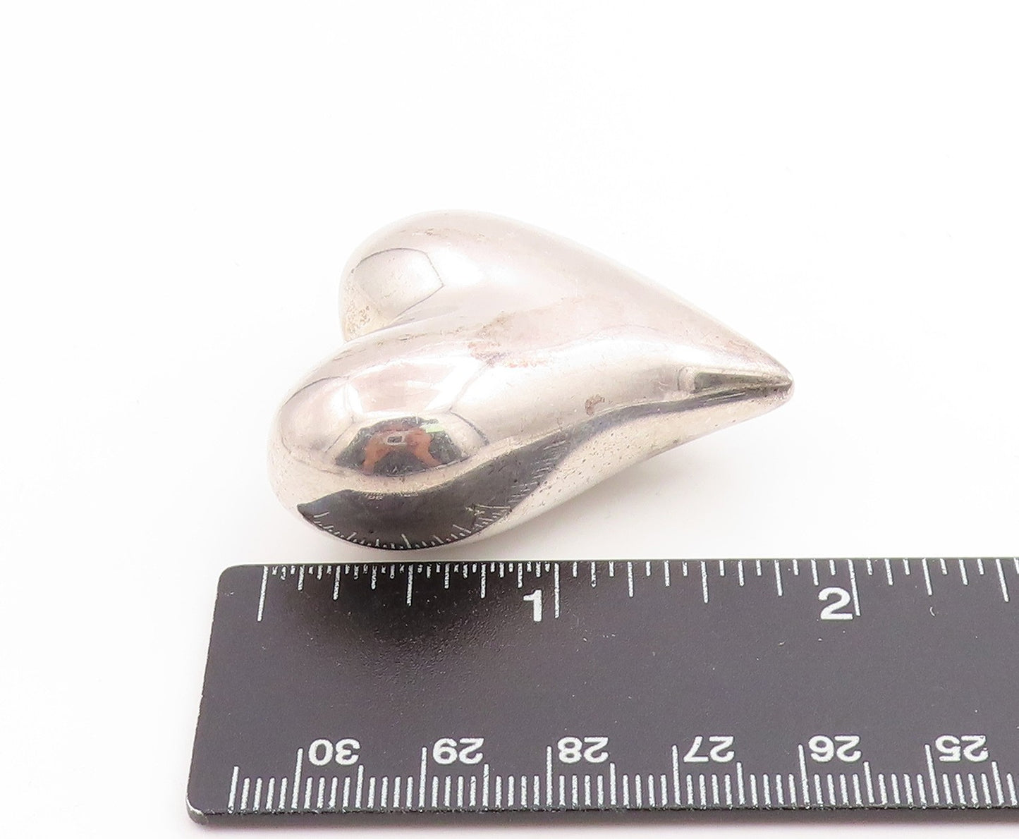 925 Sterling Silver Vintage Pendant PAT AIRESS Stretched Love Heart  PT25253