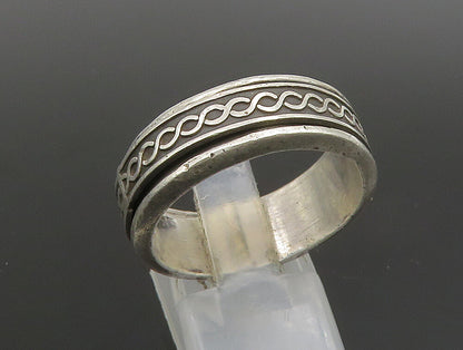 925 Sterling Silver  Vintage Infinity Knot Spinner Fidget Ring Sz 11  RG25334