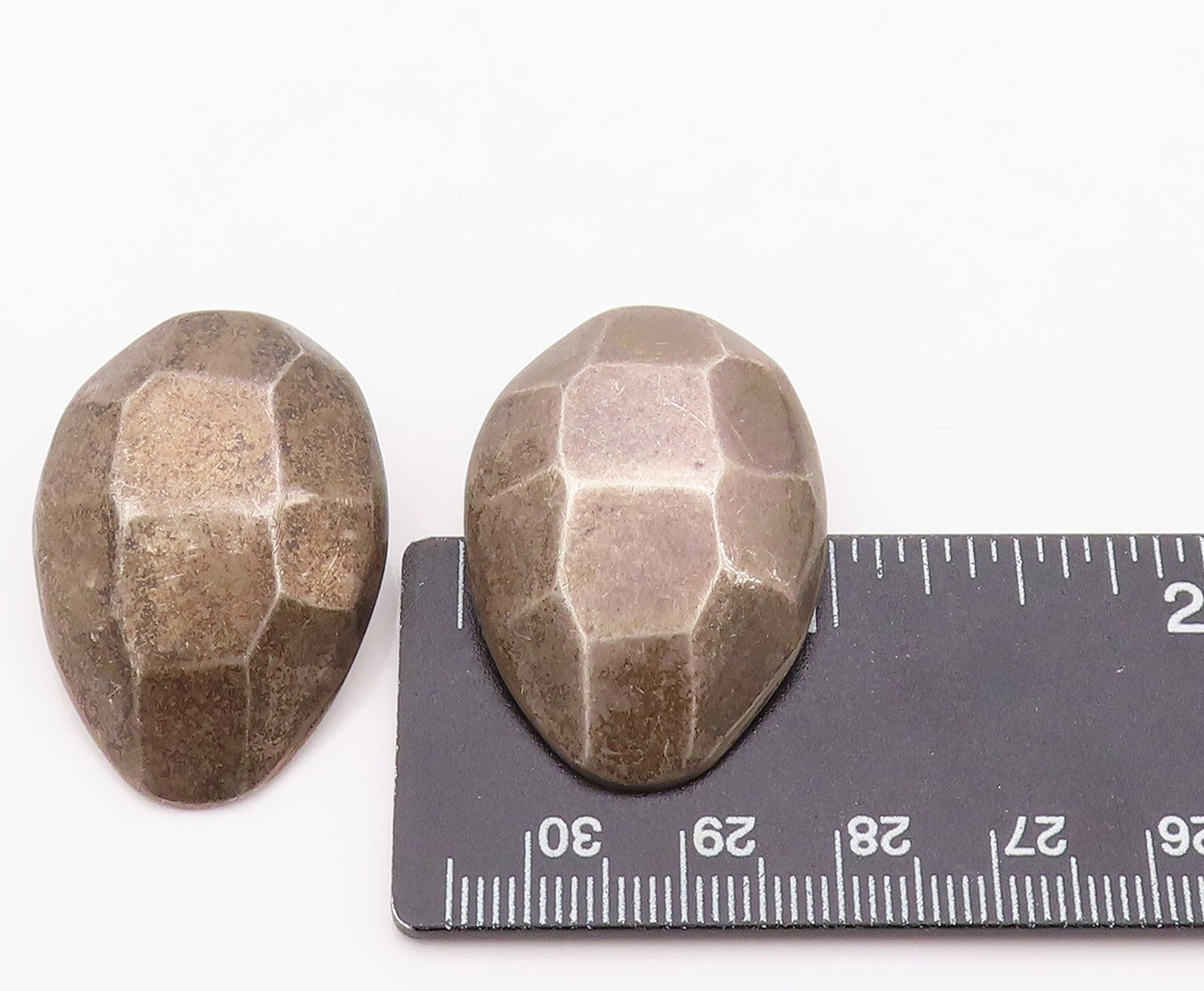 925 Sterling Silver Vintage Earrings MEXICO Dark Tone Turtle Back Design EG13432