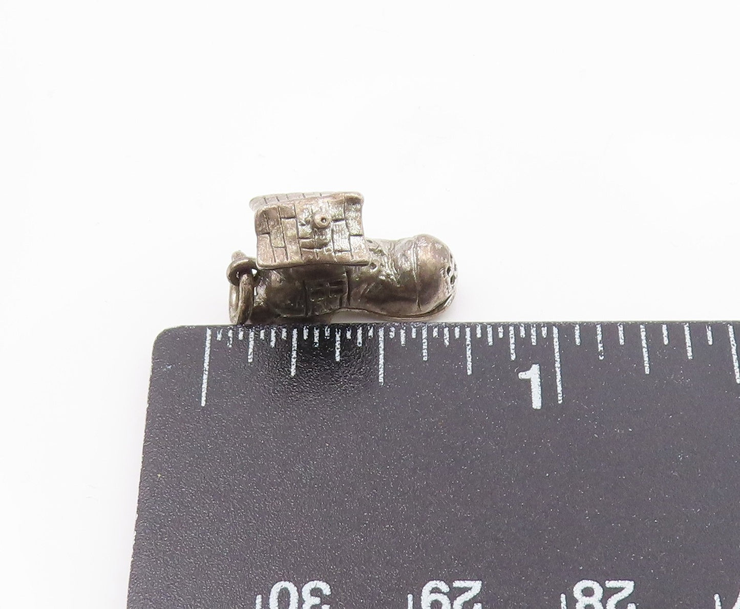 925 Sterling Silver  Vintage Boot House Family Pendant (OPENS)  PT15885