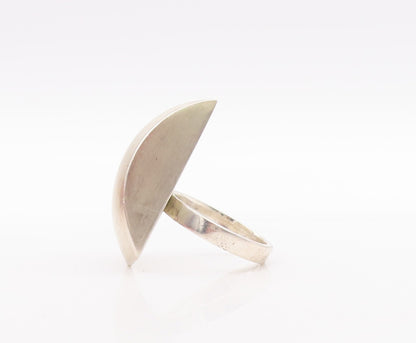 925 Sterling Silver Vintage Ring POLAND Designer Solid Triangle  Sz 7  RG28842