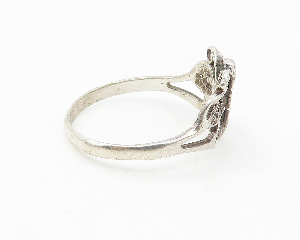 925 Sterling Silver  Vintage Dark Tone Butterfly Band Ring Sz 9.5  RG11095