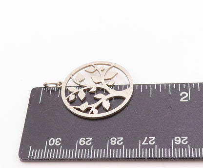 925 Sterling Silver Vintage Pendant Designer Cutout Tree Of Life  PT24376