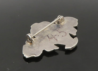 925 Sterling Silver  Vintage Oxidized Warrior Motif Brooch Pin  BP8821