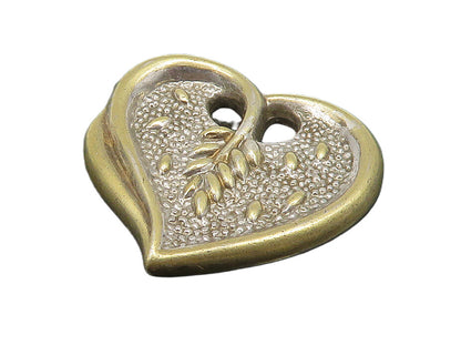 GORHAM 925 Silver  Vintage I Am The Bread Of Life Wheat Heart Pendant  PT19352
