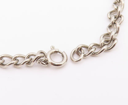 925 Sterling Silver  Shiny Petite Nette Etched Bar Chain Bracelet  BT4528