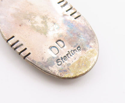 925 Sterling Silver Vintage Earrings DONALD DOUGLAS NAVAJO Turquoise  EG14428