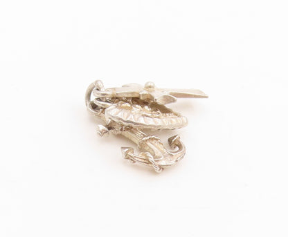 925 Sterling Silver Vintage Pendant Faith Hope Charity Nautical Charm  PT25376