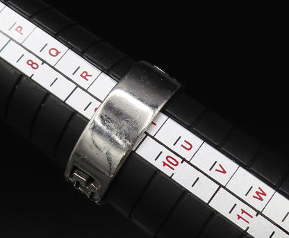 925 Sterling Silver  Vintage Open Maze Cutout Band Ring Sz 9.5  RG25375