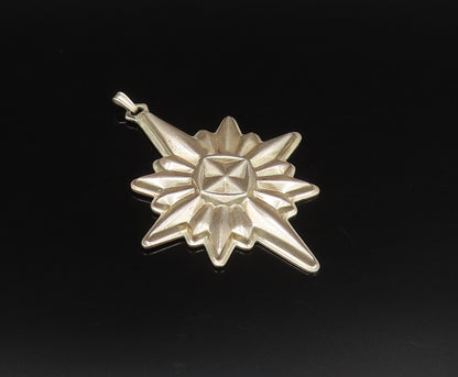 REED & BARTON 925 Silver  Vintage Christmas Star Ornate Drop Pendant  PT21622