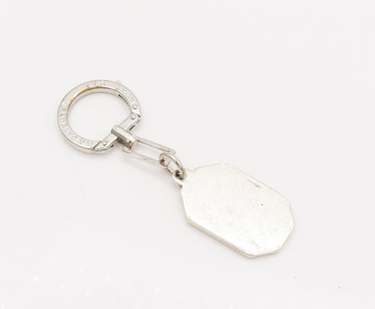 925 Silver  Vintage Rectangular Carved Van Heusen World Globe Keychain  TR3533