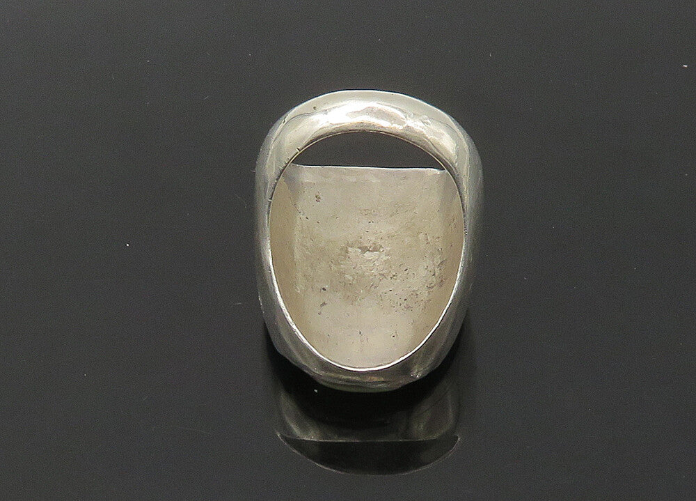 ZUNI NAVAJO 925 Silver  Vintage Heavy Multi Stone Band Ring Sz 11  RG22545