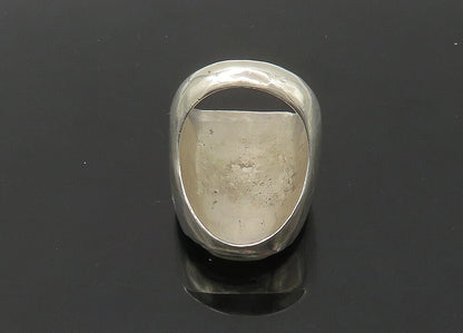 ZUNI NAVAJO 925 Silver  Vintage Heavy Multi Stone Band Ring Sz 11  RG22545