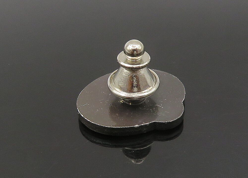 925 Sterling Silver  Vintage Dark Tone Mason Symbol Lapel Pin  TR3118