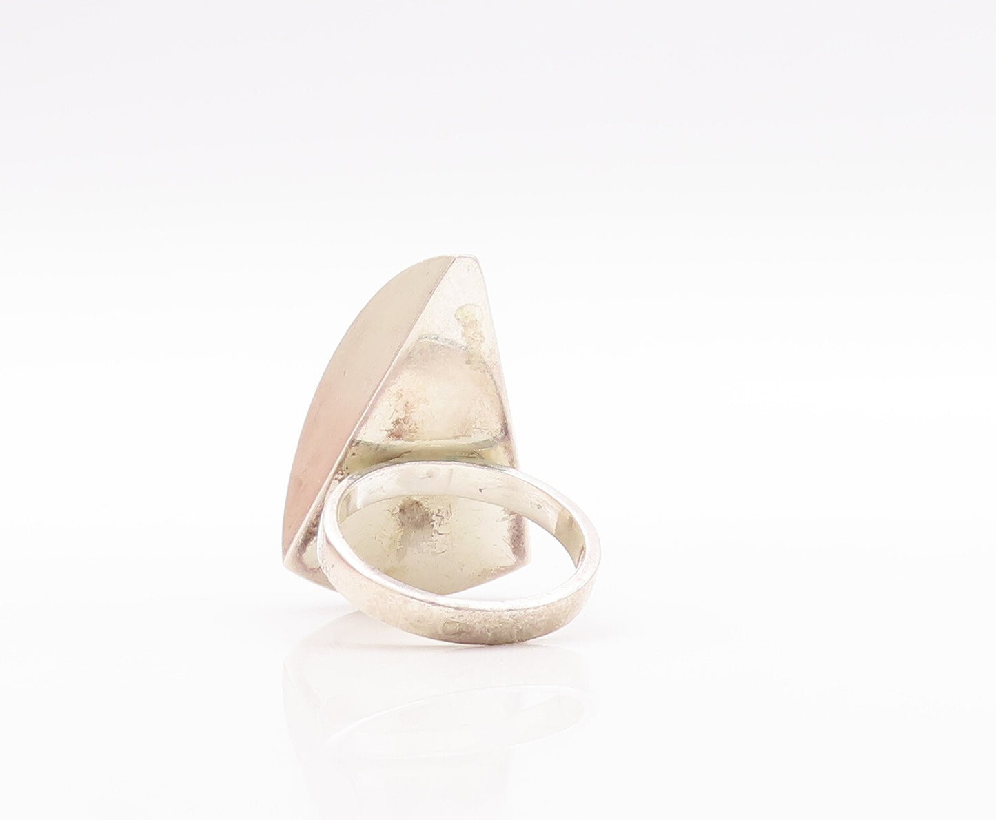 925 Sterling Silver Vintage Ring POLAND Designer Solid Triangle  Sz 7  RG28842