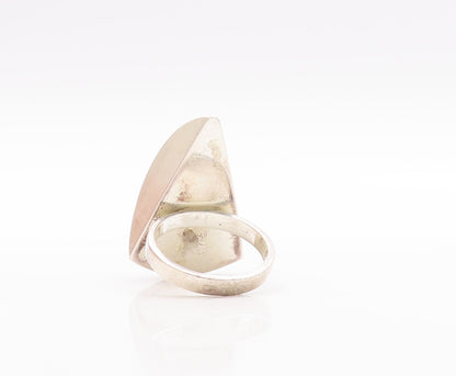 925 Sterling Silver Vintage Ring POLAND Designer Solid Triangle  Sz 7  RG28842