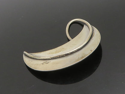 925 Sterling Silver  Vintage Modernist Crescent Moon Brooch Pin  BP9425