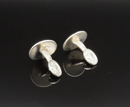 DESIGNER 925 Sterling Silver Vintage Pig Hugging Treasure Cuff Links TR3407