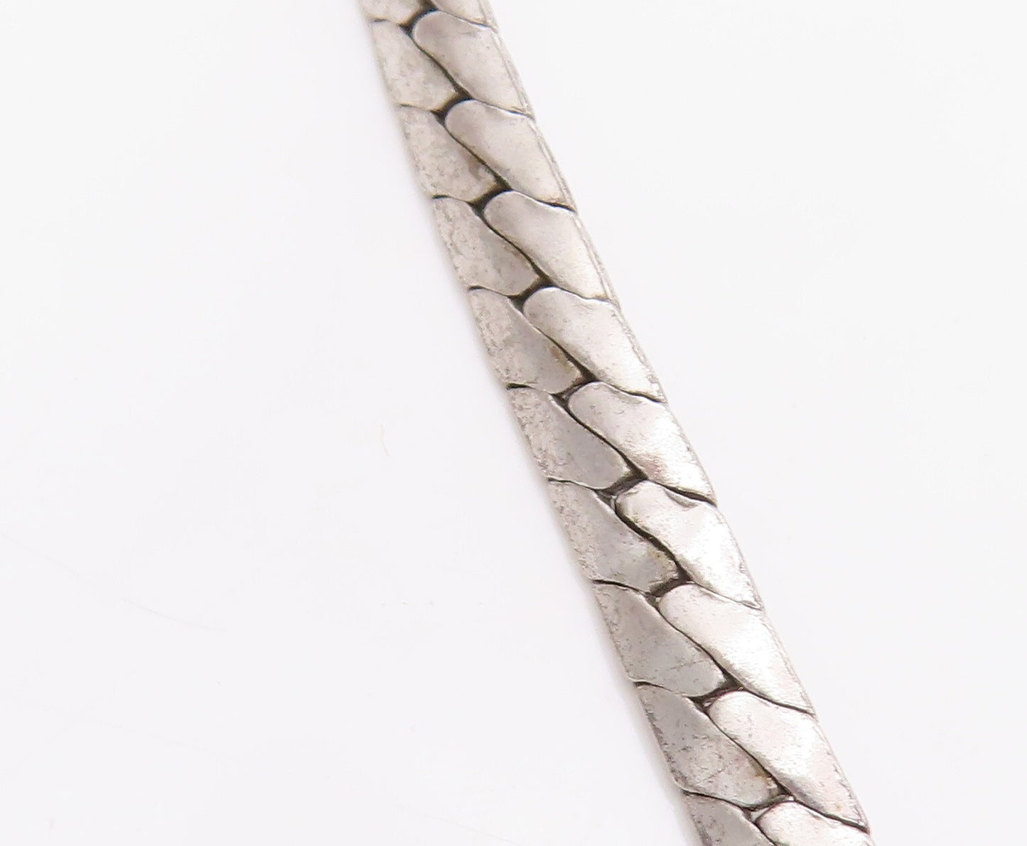 925 Sterling Silver Vintage Necklace Designer Antique Topaz Inlay  NE4377