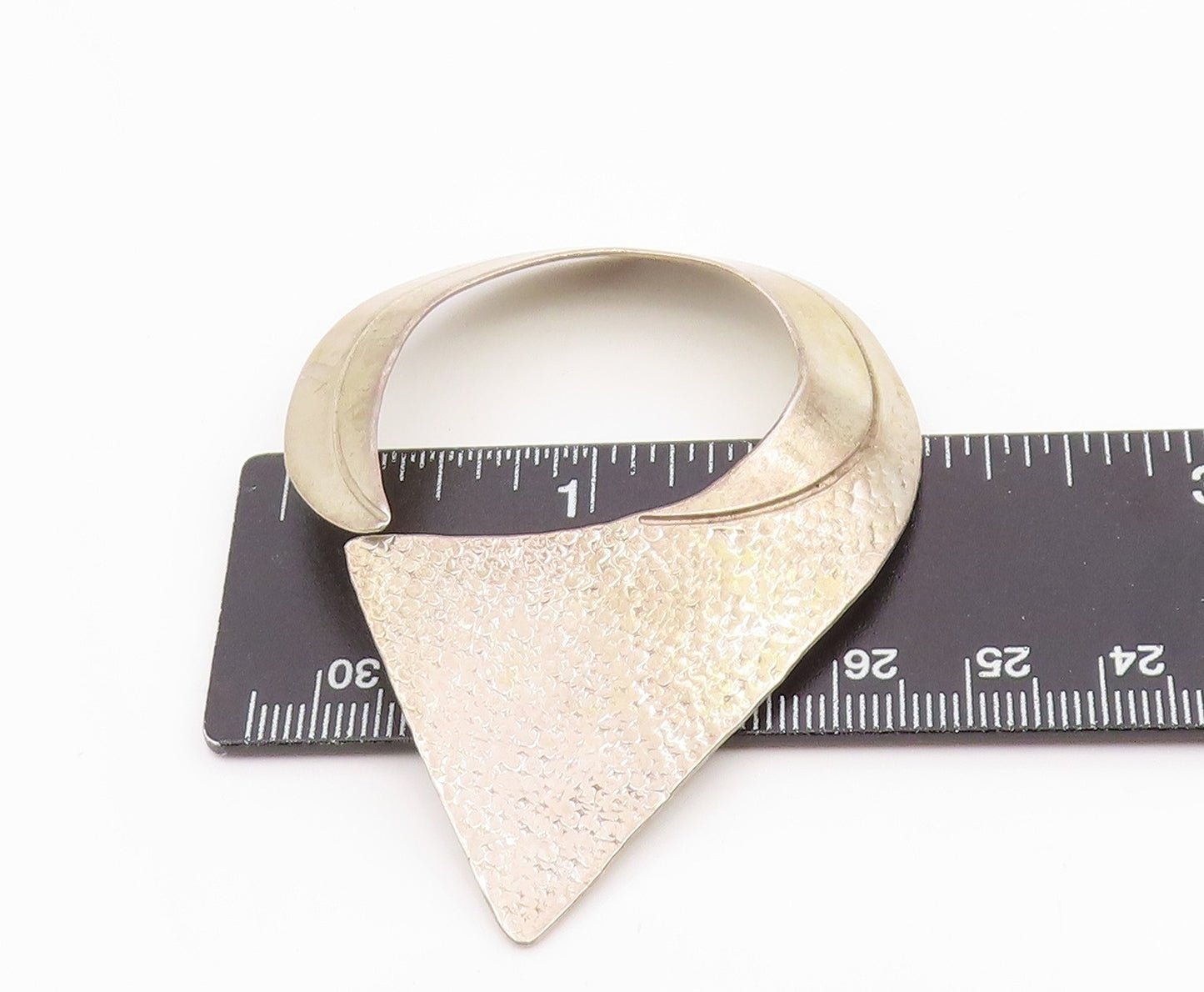 925 Sterling Silver Vintage Brooch Pin Modernist Geometric Sculpture  BP12381