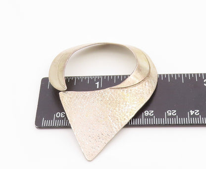 925 Sterling Silver Vintage Brooch Pin Modernist Geometric Sculpture  BP12381