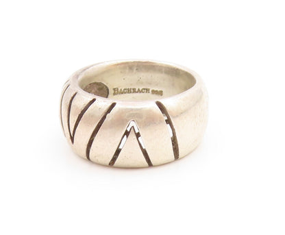 BACKRACH 925 Sterling Silver Vintage Cutout Design Band Ring  Sz 8  RG19959