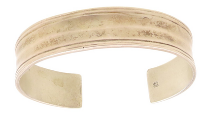 925 Sterling Silver Vintage Bracelet Engraved Anything Is Possible Cuff  BT11914