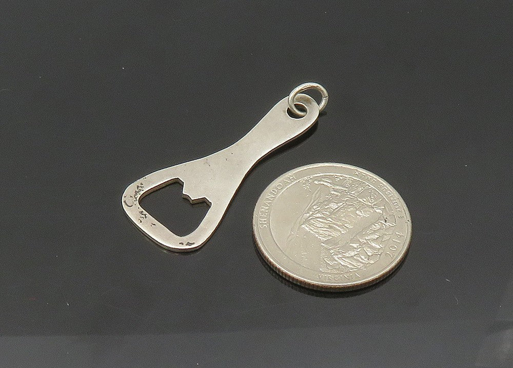 DENMARK 925 Sterling Silver Vintage Bottle Opener Motif Pendant  PT16495