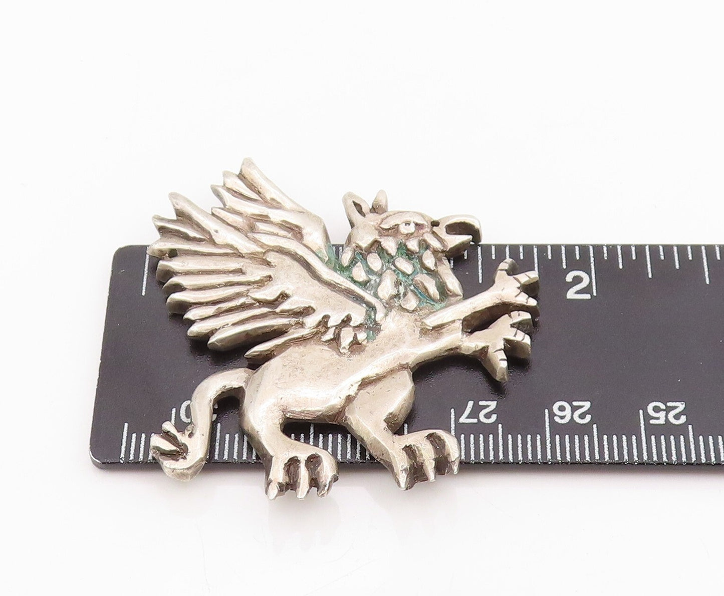 925 Sterling Silver Vintage Paper Weight king Of All Beasts Griffin  TR3892