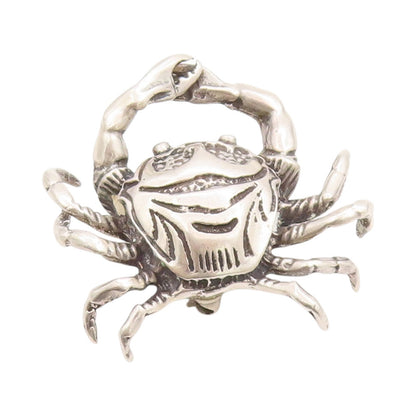 925 Sterling Silver Vintage Brooch Etched Crab Cancer Astrology Zodiac  BP11837