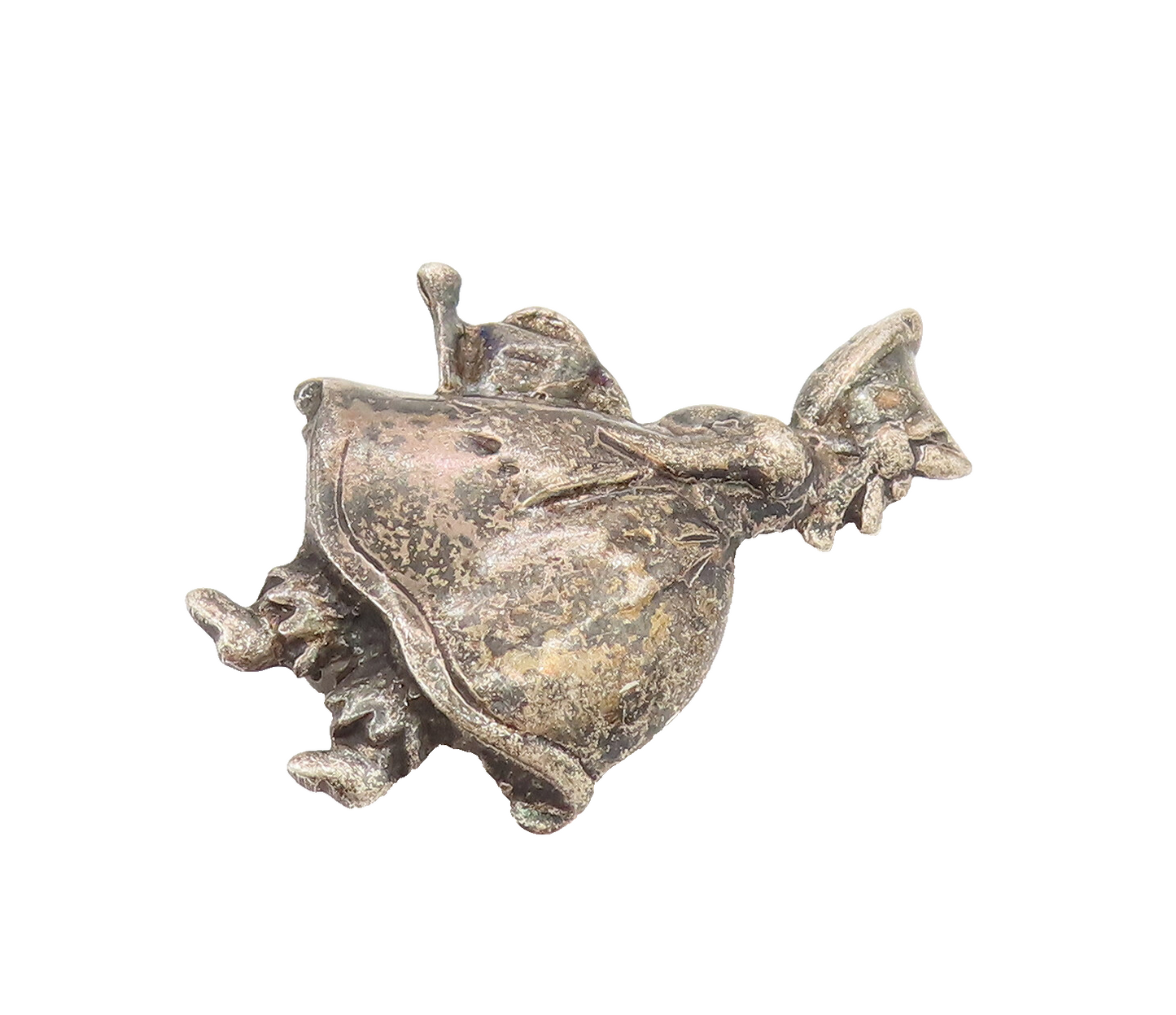 925 Silver  Vintage Antique Faceless Lady With Scarf Brooch Pin  BP10099