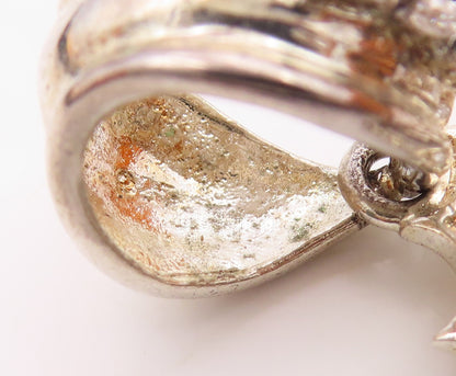 925 Silver  Vintage Cubic Zirconia Religious Prayer Hands Pendant  PT21018