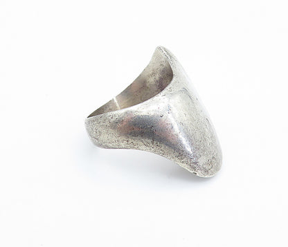ISRAEL 925 Sterling Silver  Vintage Smooth Pointed Dome Band Ring Sz 8 RG6790