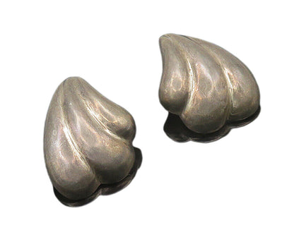 BAYANIHAN 925 Silver & 14K GOLD  Vintage Fluted Hollow Drop Earrings  EG9486
