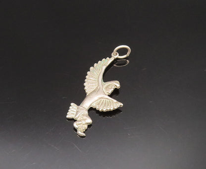 925 Sterling Silver  Vintage Eagle Man With Wings Out Pendant  PT20978