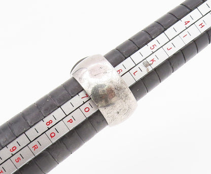 925 Sterling Silver Vintage Ring EMPORIO ARMANI Black Onyx Band  Sz 6.5  RG35258