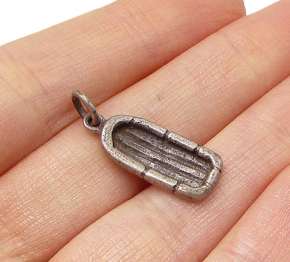 925 Sterling Silver  Vintage Floating Boat Charm Pendant  PT2285